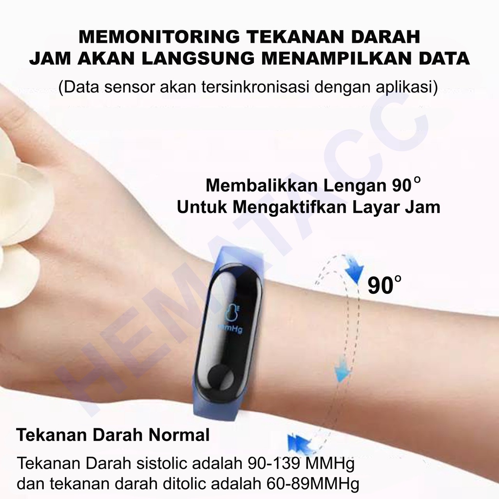 Smartwatch M7 / M6 / M5 Anti Air IP66 Jam Tangan Kesehatan &amp; Olahraga Hematacc