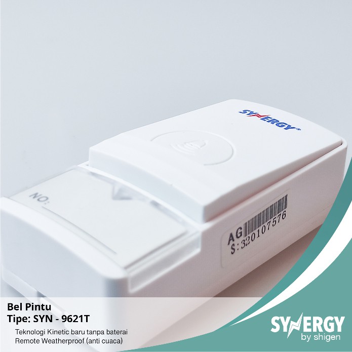 Bel Pintu/DoorBell Wireless SYNERGY Tanpa Baterai SYN-9621 AC LISTRIK