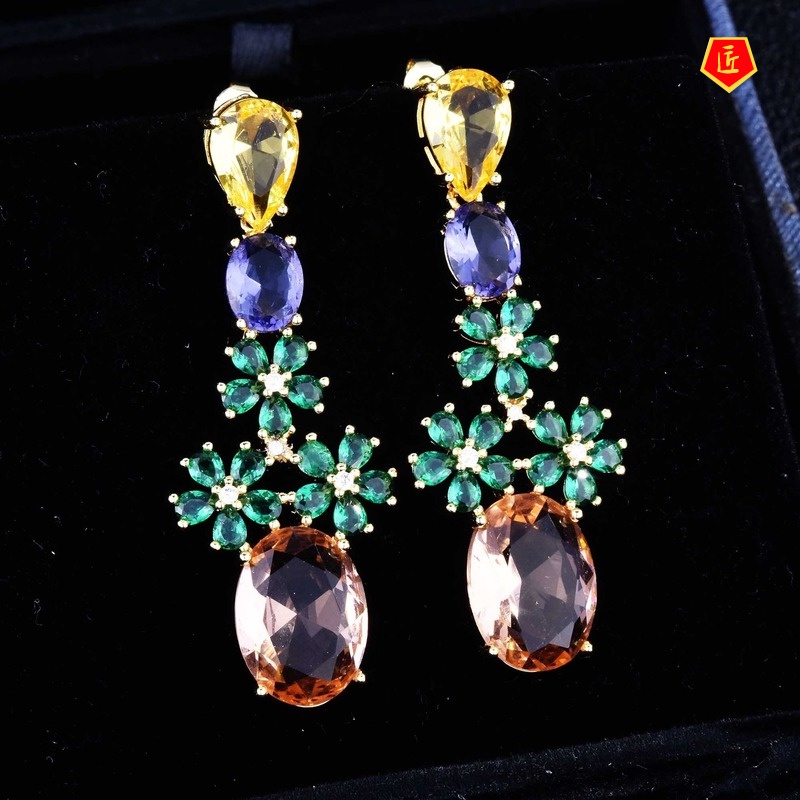 [Ready Stock]New Personality Stylish Flower Earrings