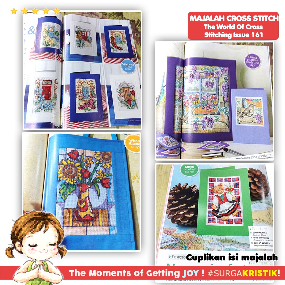 Buku Majalah Sulam Kristik Strimin The World Of Cross Stitching 161