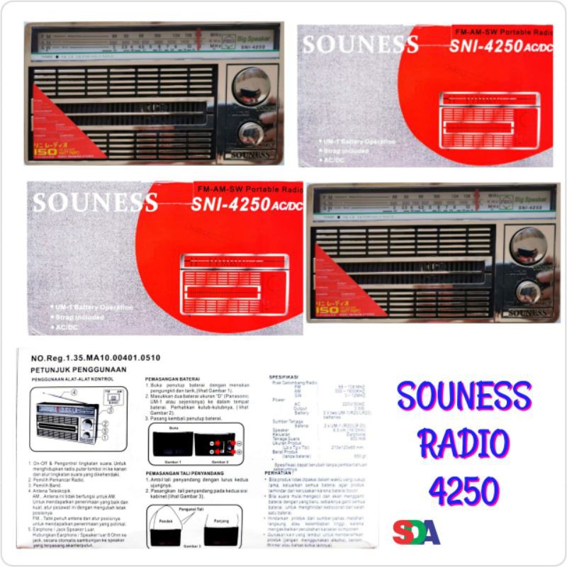 Souness Radio Listrik &amp; Battery SN-4250