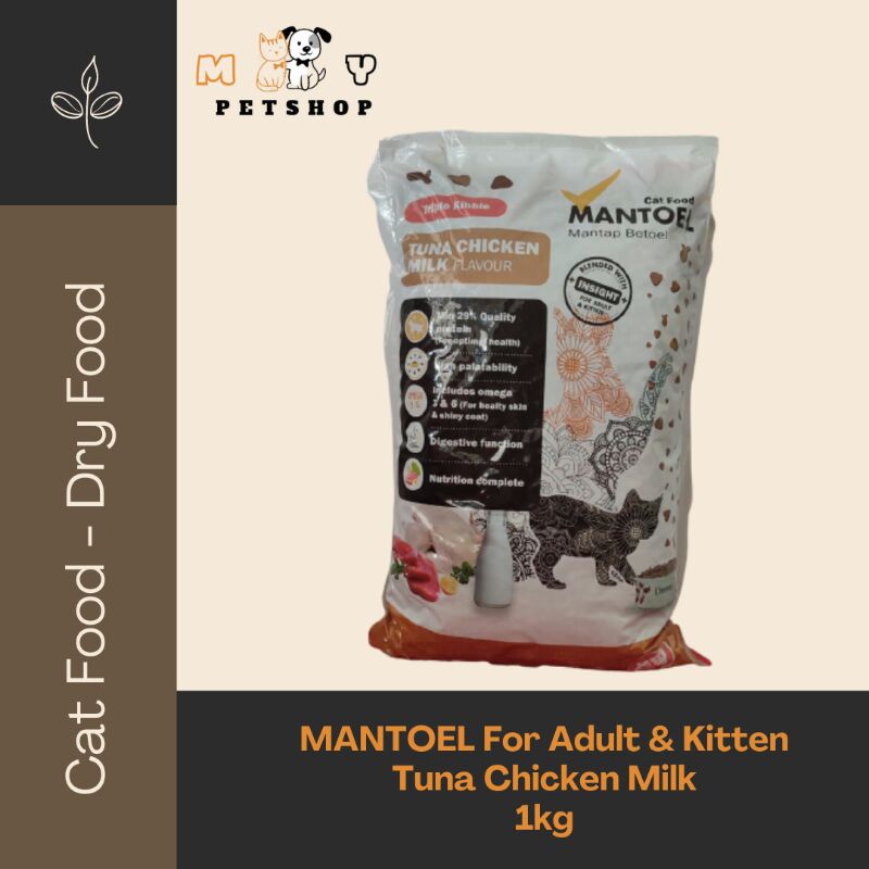 MANTOEL 1kg Makanan Kucing Termurah untuk dewasa&amp;kitten