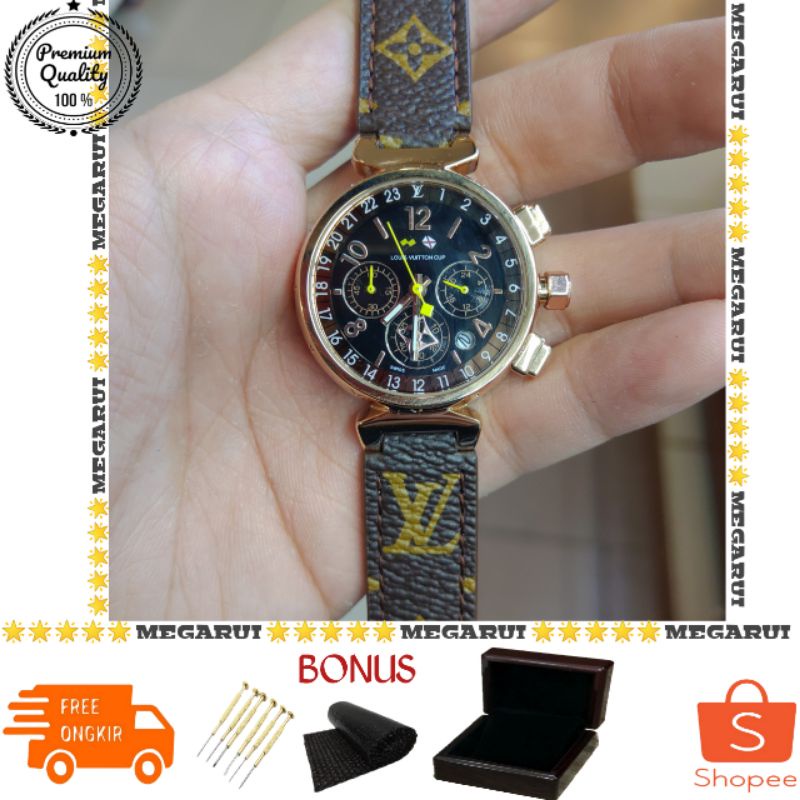 JAM TANGAN CEWEK LV CHRONOGRAFE MINI 30MM SUPER PREMIUM AAA