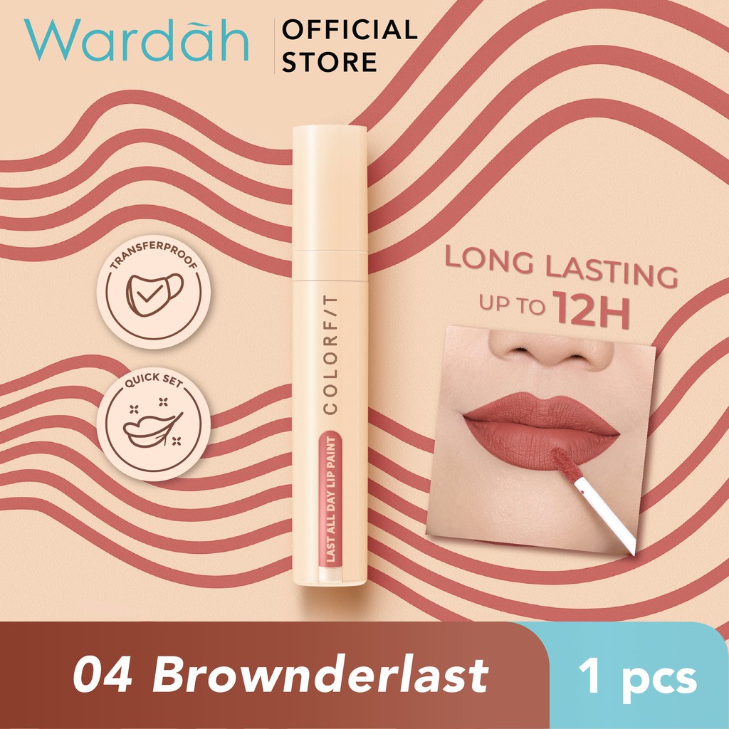 [BISA COD] Wardah Colorfit Last All Day Lip Paint - Tahan Lama Hingga 12 Jam dan Transferproof #Vitamin_Ku