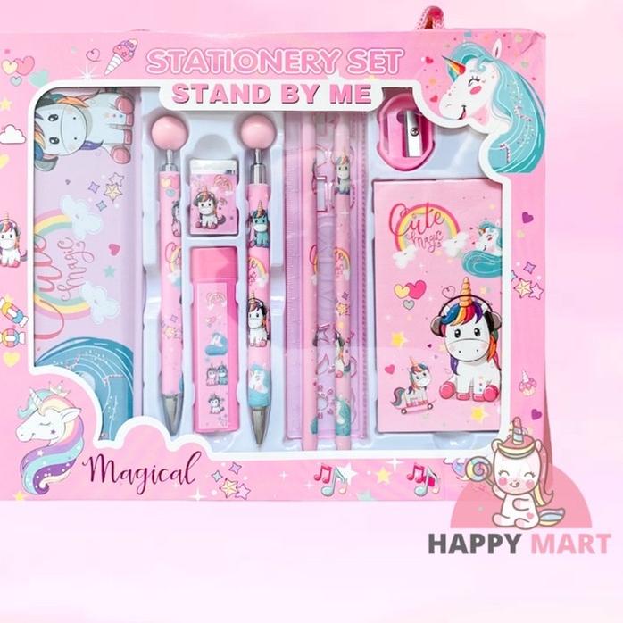 

tempat pensil set pensil mekanik unicorn / pony / frozen