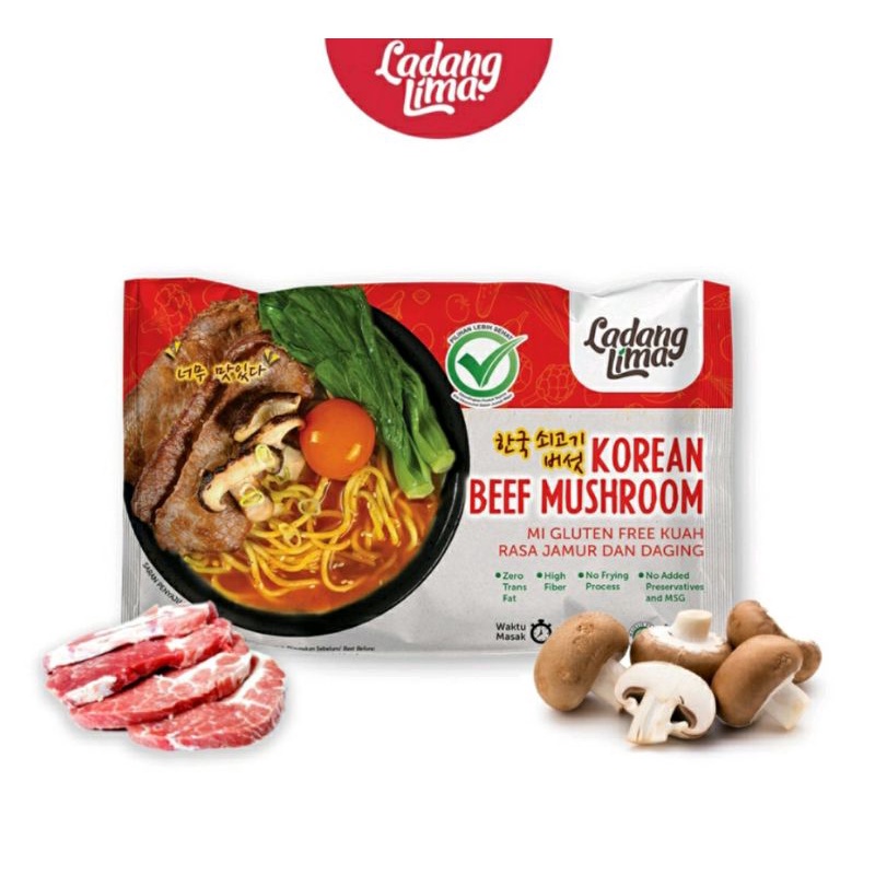 Ladang lima Mie korea 94gr free gluten