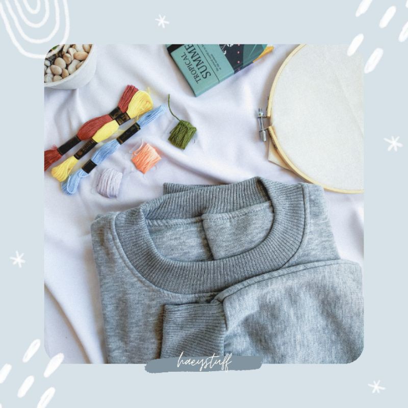 ✨ DIY sweater aesthetic • korean sweater custom • diy embroidery kit • diy sulam kit