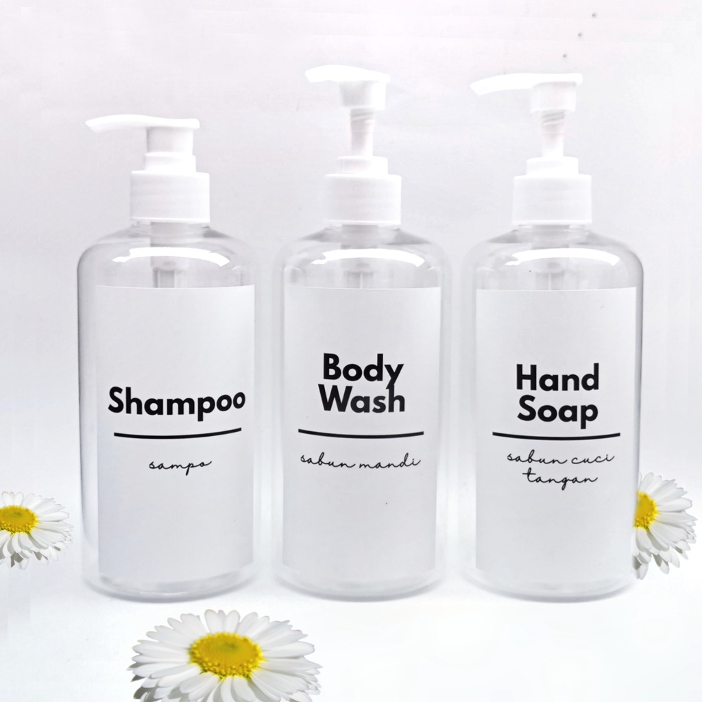 Botol Sabun Cair Clear Aesthetic Pump 500ml