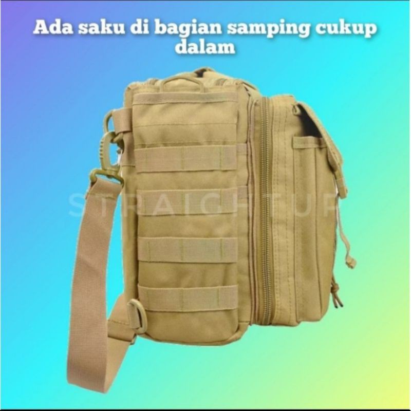 Tas Laptop Tactical Army Model Selempang higtquality