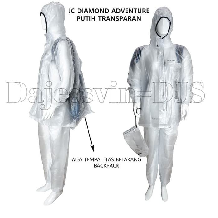 Jas Hujan Baju APD Hazmat PLEVIA DIAMOND ADVENTURE 7001 PUTIH BENING