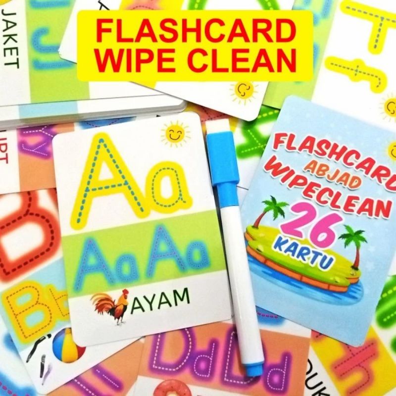 Mainan Edukasi Flashcard Huruf Alpfabet - Flash Card Anak Edukatif