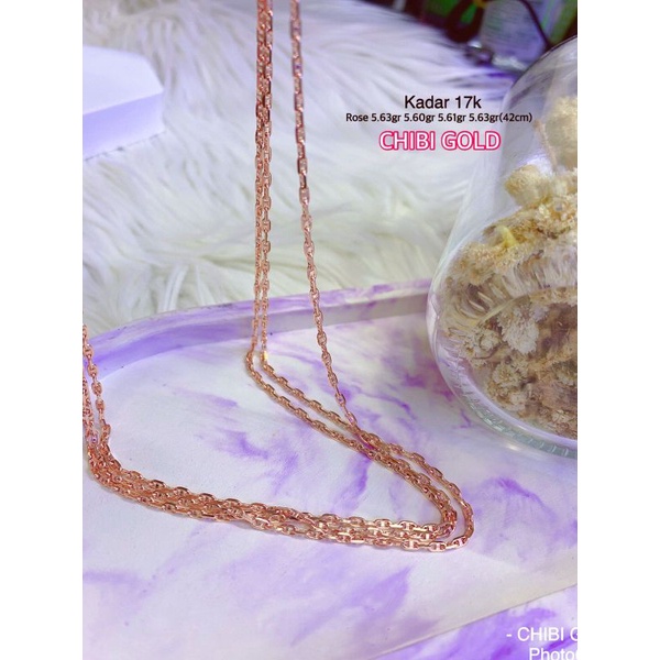 CHIBI GOLD Kalung emas  Herme Rose gold 750