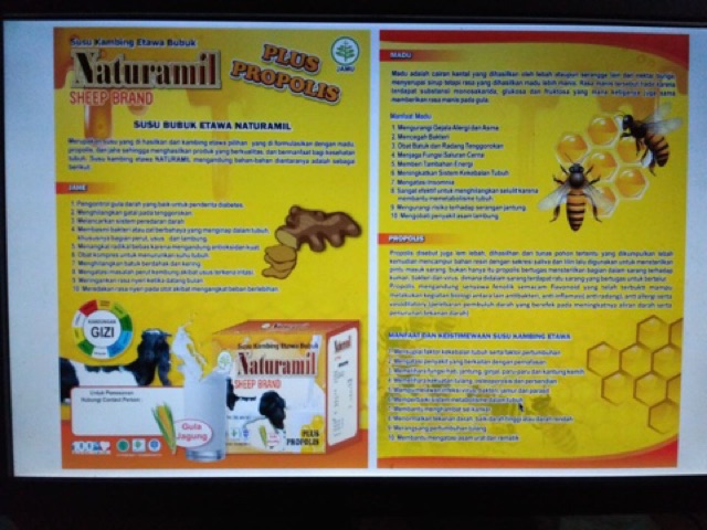 NATURAMIL SUSU KAMBING ETAWA ORGANIK PLUS PROPOLIS DAN JAHE