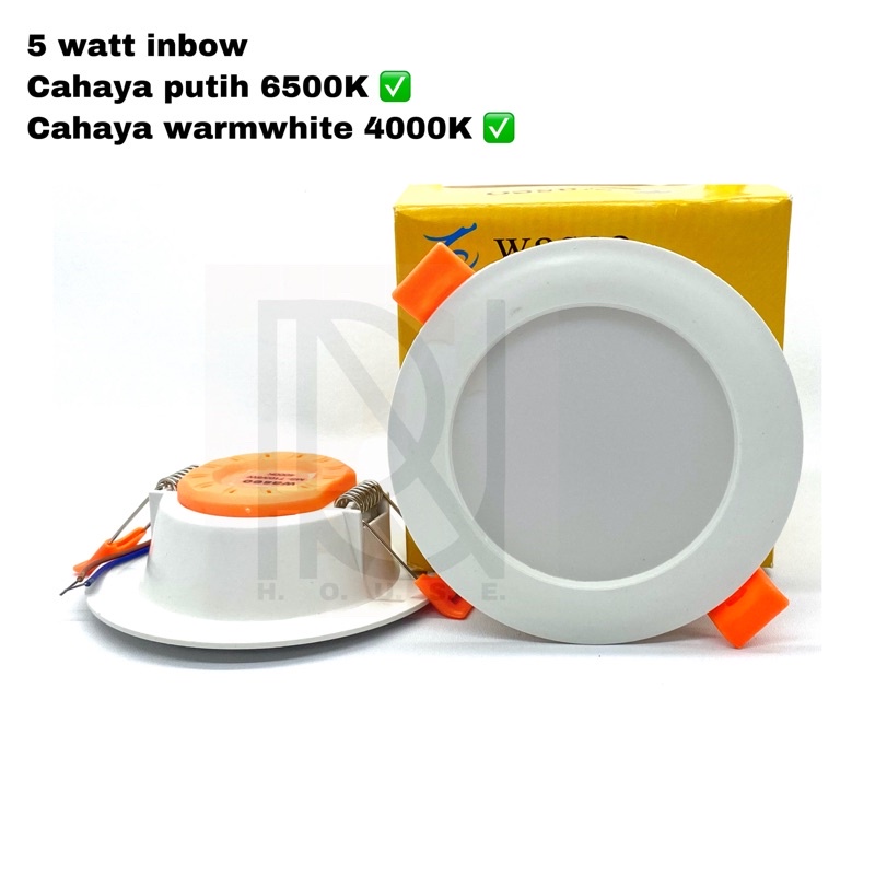 Downlight Led 5 Watt Putih Warmwhite Led Panel Light