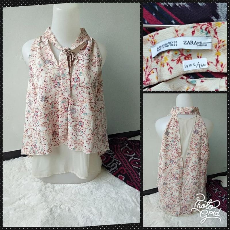 floral blouse zara