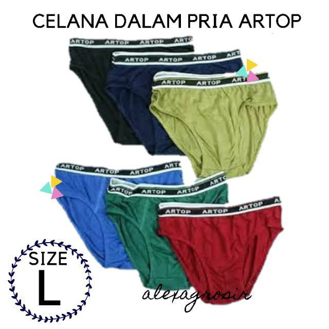 Undies Celana Dalam Pria Polos Merk Artop Celana Dalam Remaja Dewasa Laki-Laki  Artop size M L XL