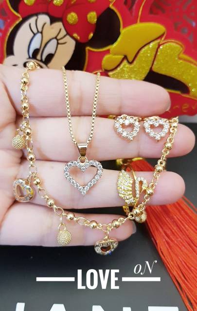 Xuping set perhiasan lapis emas 24k 2302j