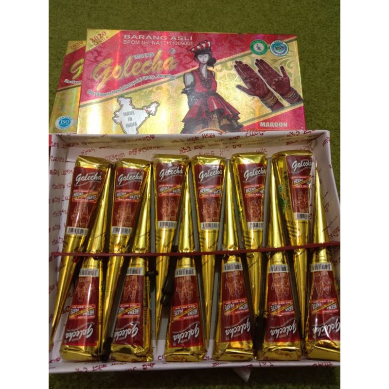 pacar golecha isi 12pcs warna maroon