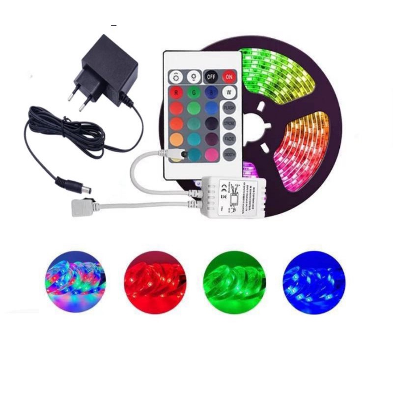 lampu LED strip RGB warna warni dekorasi dinding kamar etalase