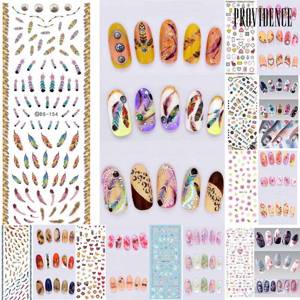 Providence Stiker Kuku Water Transfer Untuk Nail Art Diy