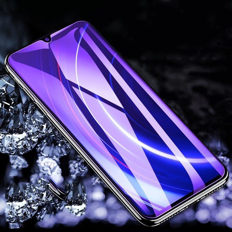2in1- Tempered Glass Anti Gores Blue Light Oppo A5s A7 F9 TG Anti Gores Radiasi Full Layar Kamera