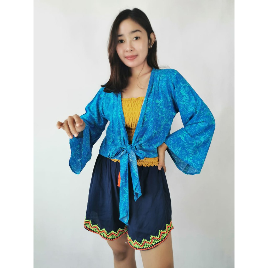 New Produk Baju Cardigan Tali Ikat baju atasan ikat oleh oleh bali