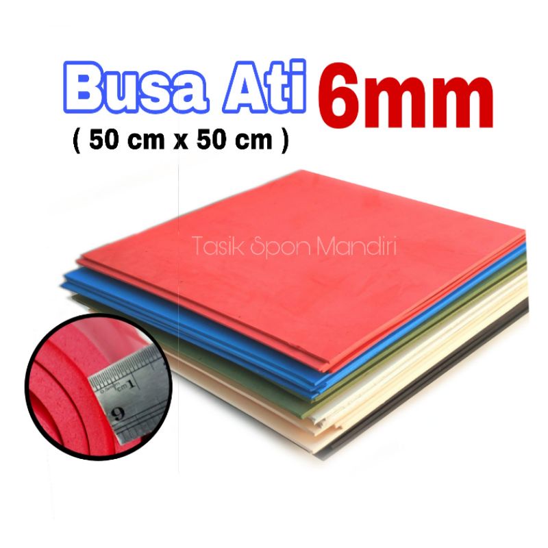 Busa Ati 6mm / Spon Ati / Spon Eva 50cm x 50cm permukaan halus