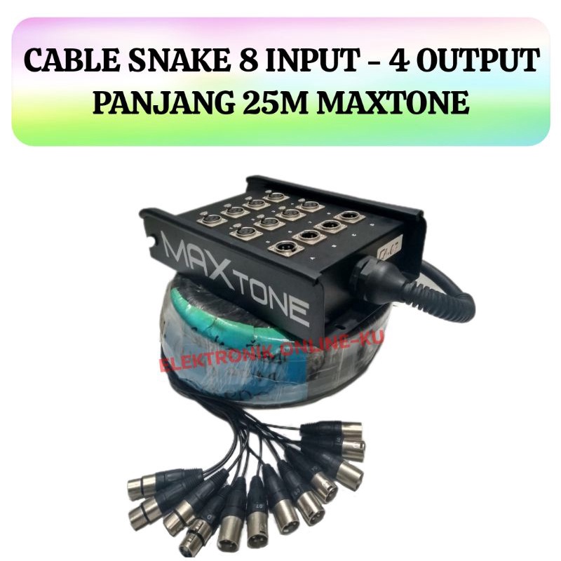 CABLE SNAKE 8 INPUT - 4 OUTPUT PANJANG 25M MAXTONE