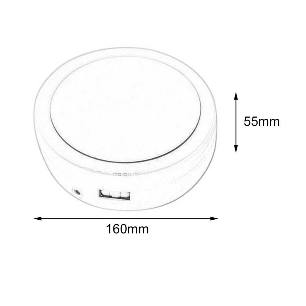 Kaca Cermin Make Up Double Side Magnifier My Fold Away Mirror Selfie LED Ring Light - FH-803
