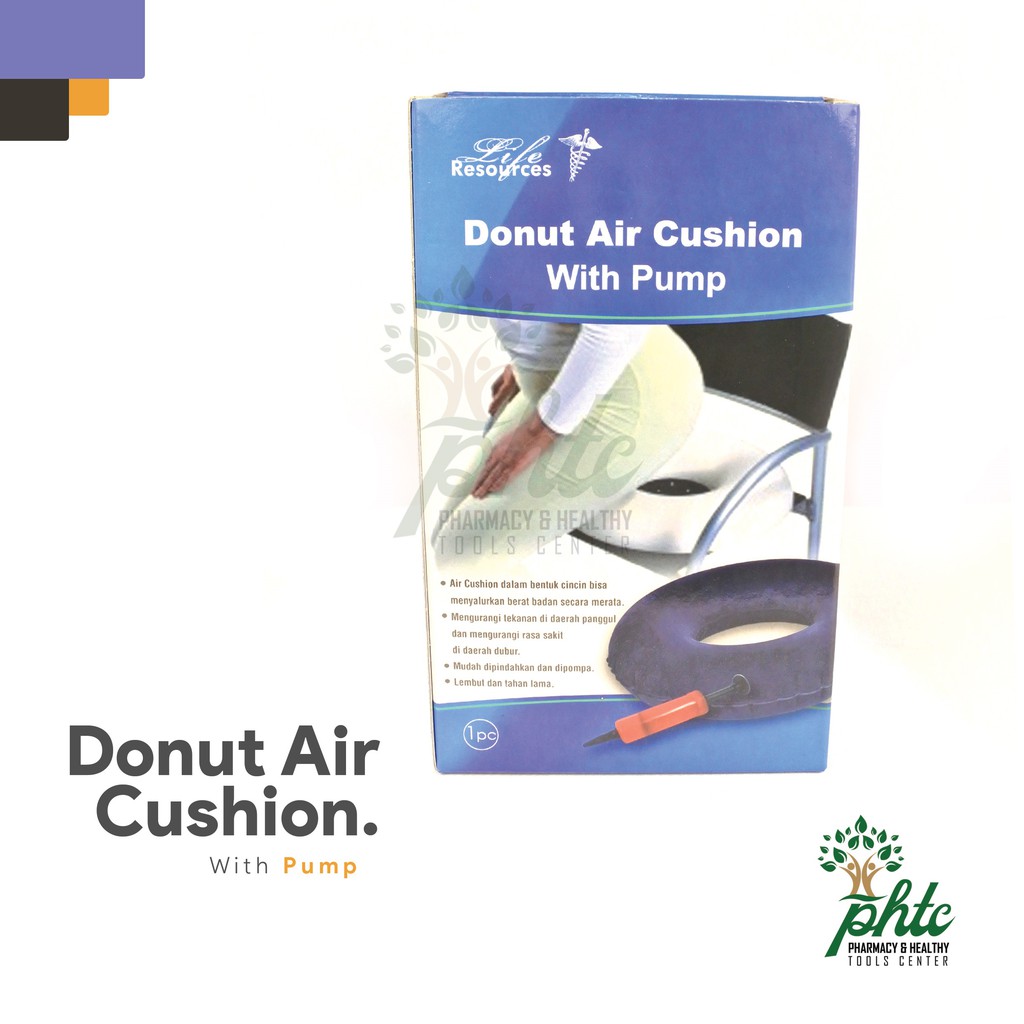 Bantal Windring l Donut Air Cushion With Pump l Bantal Duduk Wasir l Bantal Donat