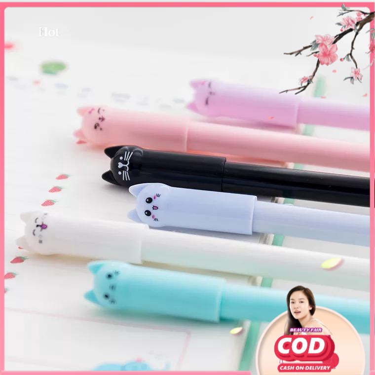 

[BF] PULPEN KUCING LUCU 6 WARNA - BALLPOINT BOLPEN PENA KARTUN CUTE CAT KARAKTER