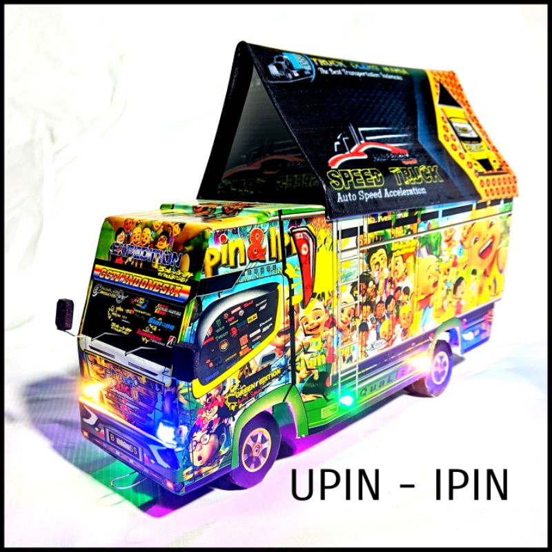 Mainan Miniatur Truk Oleng Lampu Terpal