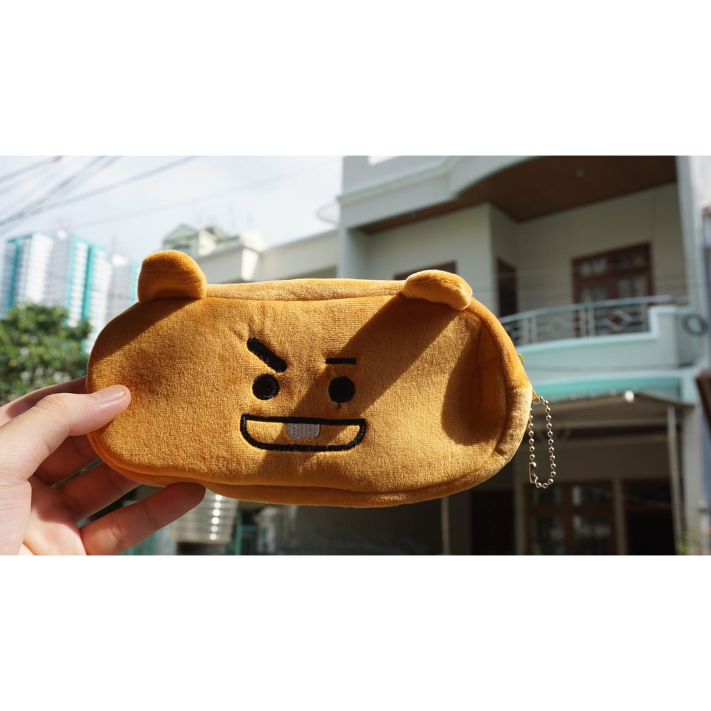 Termurah Bisa COD! Kotak Pensil Kain BT21 BANG TAN B T S Kpop Korea Army Chimmy Cooky Tata Mang Sh-Shooky
