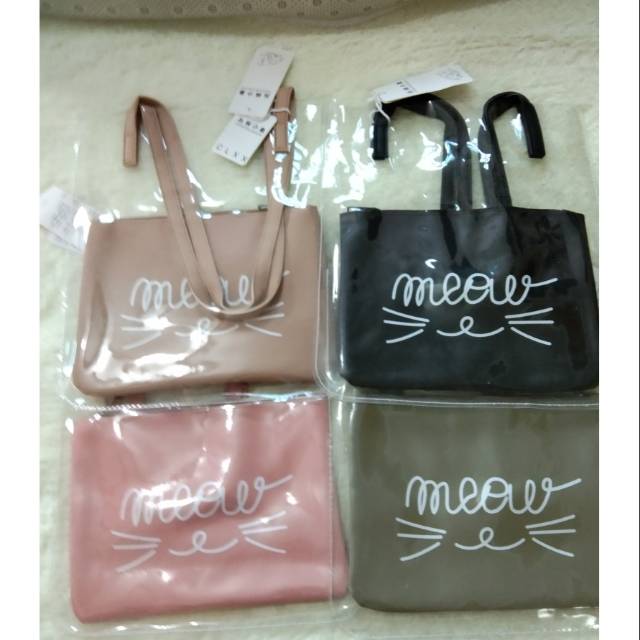 LC172 Tas Fashion ABC Transparan 2 in 1