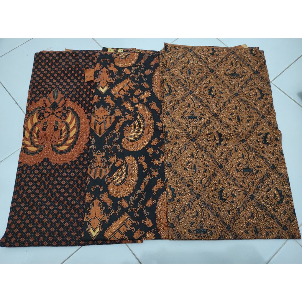 Kain Batik Sogan CABUT Samping Kain Panjang Jarik Jarit Kebat Tapih