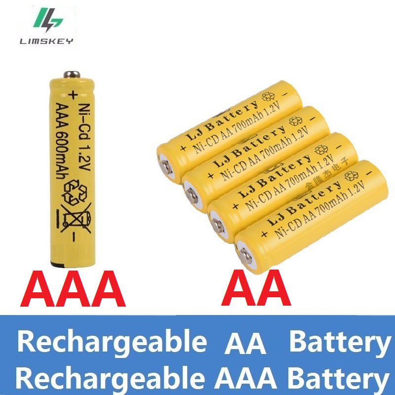 Baterai Cas AA AAA Charge 1,2v Rechargeable Recas Ni-Cd Kuning Ni-Mh Hijau