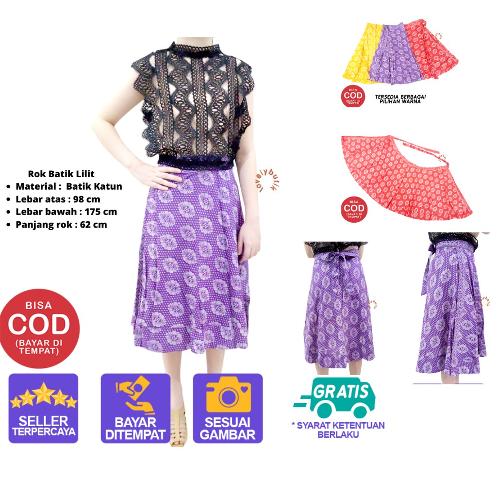 Lovelybutik Rok Batik Wanita Modern Wind4 Rok Batik Lilit Ikat Rok Midi Skirt Wanita Korea