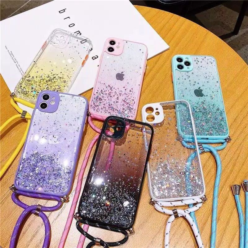 YKCS 0500 Slingcase Glitter Lanyard Samsung S20 Samsung S20 plus Samsung S20 ultra Samsung A20 A30 S