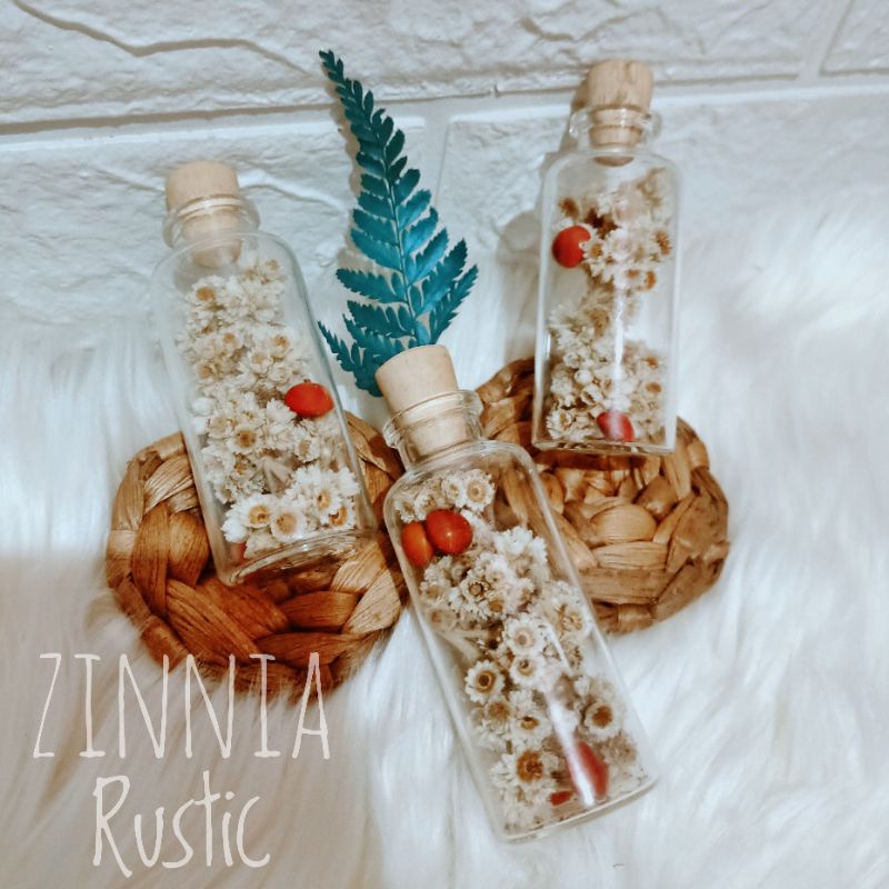 Botol 30ml Edelweis Hiasan Hampers Bunga Kering Dekorasi Kamar Vas Rustic Dried