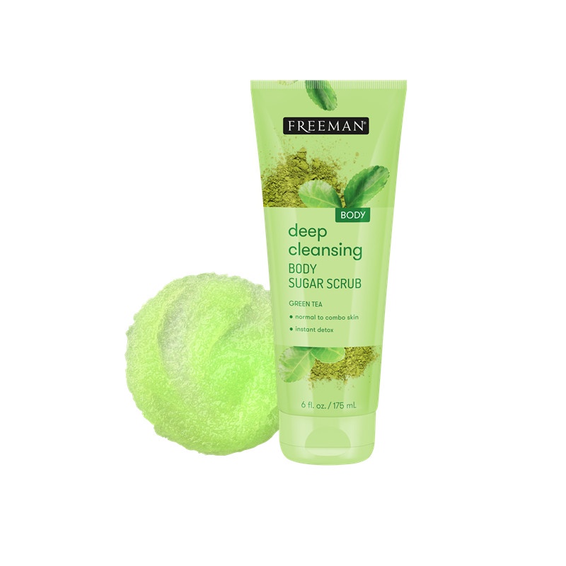 ★ BB ★  FREEMAN Deep Cleansing Green Tea Body Sugar Scrub 175ml