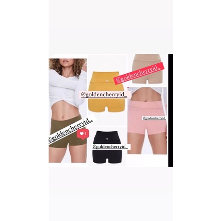 F21 Foldover Shortpants (Celana Pendek Short Hotpants Hotpant Fold Over Cewek Wanita Women Woman Ola