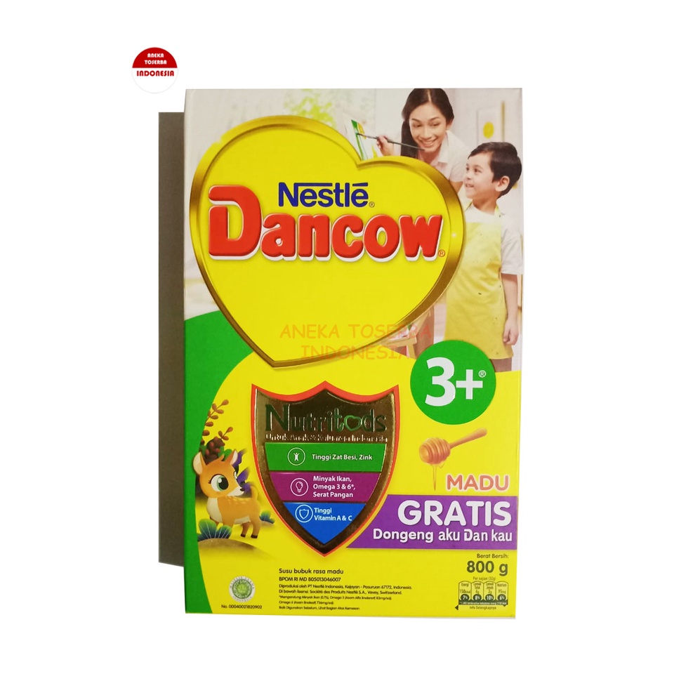 SUSU DANCOW 3+ 800gr FREE DONGENG AKU DAN KAU (MADU/VANILLA)