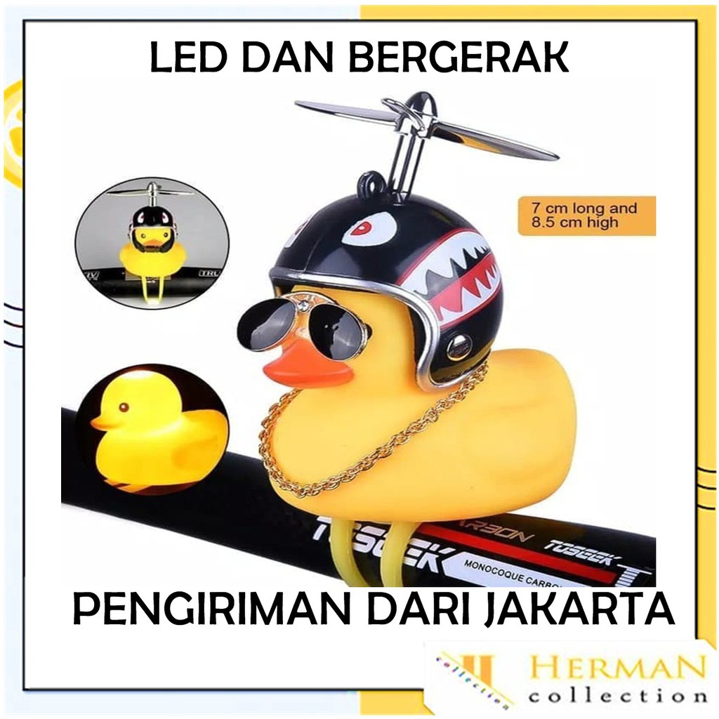 HC Mainan  Bebek  Kuning Emoji Pakai  Helm  Dengan Blanding 