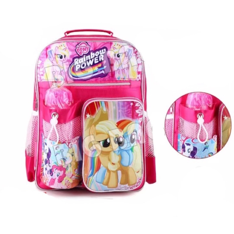 tas ransel anak perempuan bonus botol minum tas karakter anak tas sekolah little pony frozen LOL