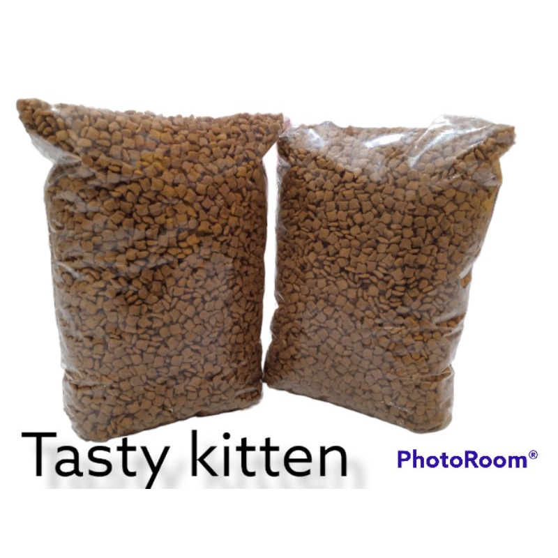 makanan kucing tasty kitten (paket 5kg) kemasan repack untuk anak kucing