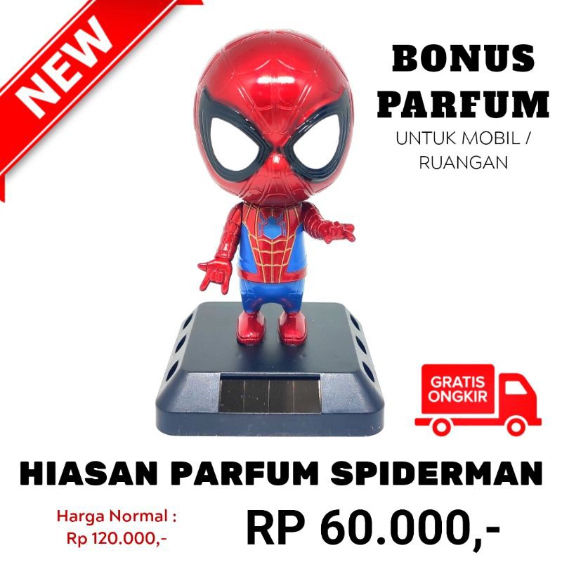 Hiasan Dashboard mobil pajangan ruangan+ Bonus parfum Spiderman