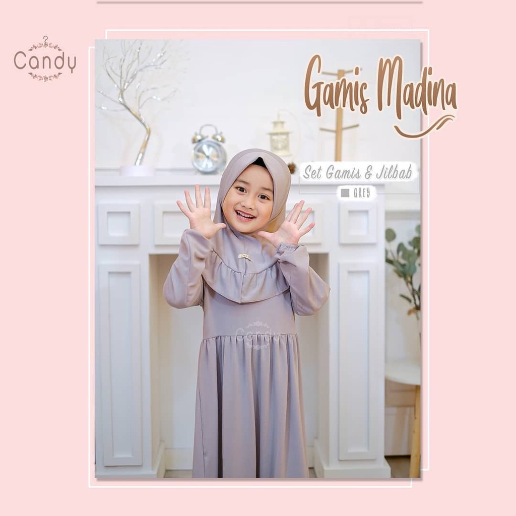 GAMIS ANAK POLOS SET JILBAB 1-5 TAHUN