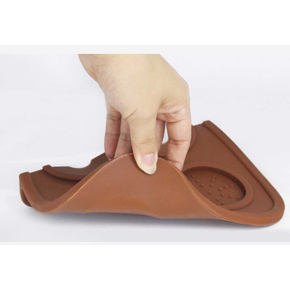 (100% BARANG ORI) One Two Cups Silicone Holder Mat Tamper Kopi Espresso Barista - LB4148