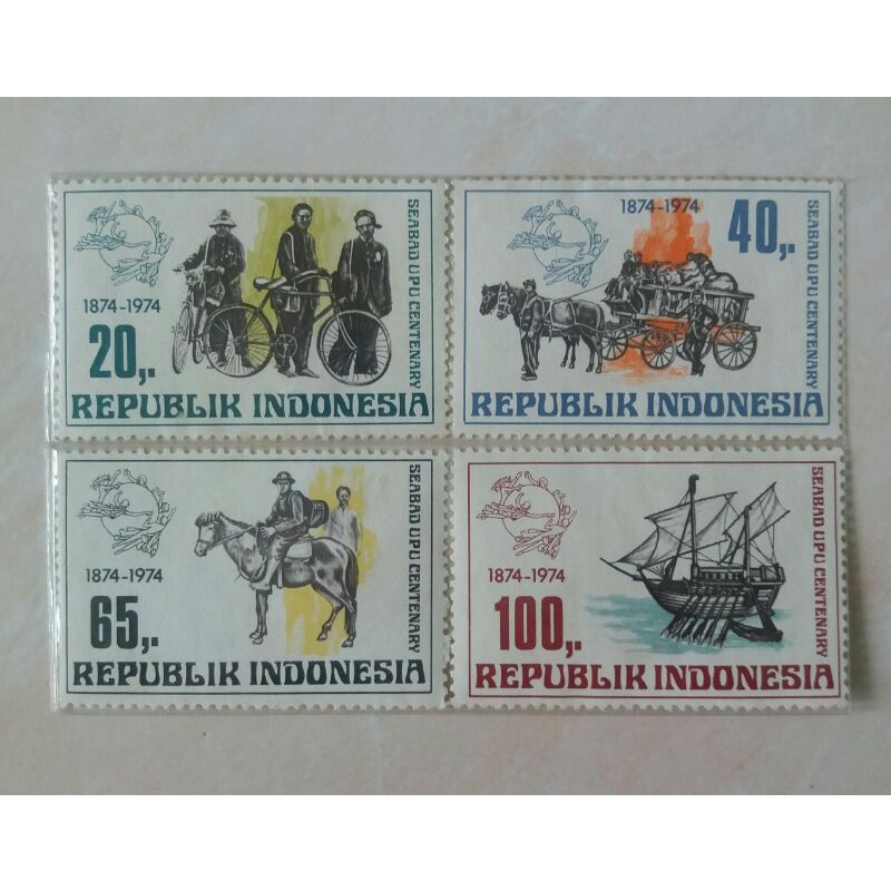 

Perangko Seabad U.P.U Tahun 1974 Set Lengkap 4pcs Mint (Belum Terpakai)
