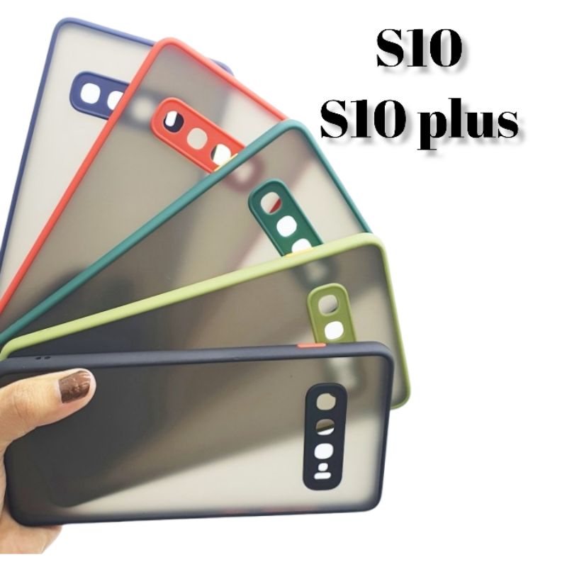 CASE MATTE SAMSUNG S10/S10 PLUS SILICON MACARON TRANSPARAN